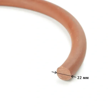 Бентонитовый шнур для гидроизоляции и герметизации рабочих швов диаметр 22 мм, красный цвет, 5 м.п.