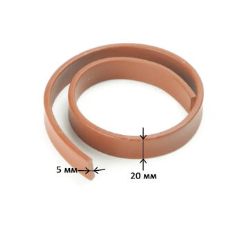 Бентонитовый шнур для гидроизоляции и герметизации рабочих швов 5х20 мм, красный цвет, 5 м.п.